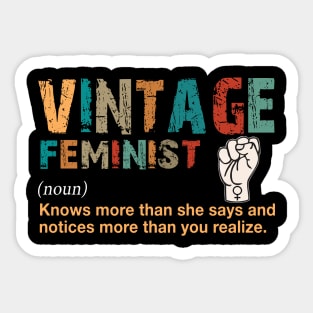 Vintage Feminist Costume Gift Sticker
